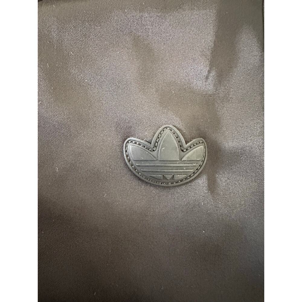 adidas Originals Wide Leg Baggy Satin Cargo Utility Pants in black size small - Picture 12 of 13